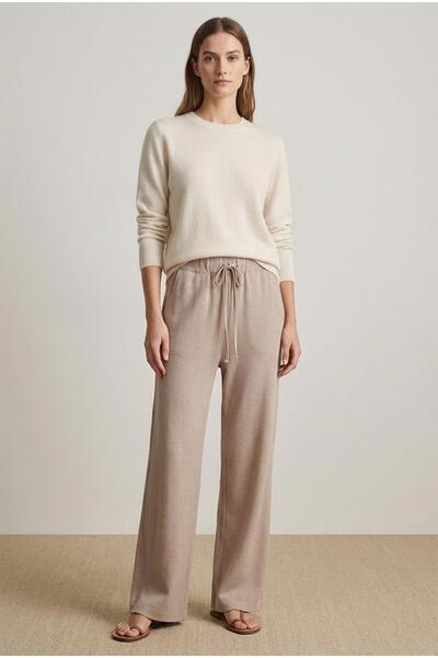 Loreen Γυναικείο Λινό Παντελόνι Φαρδύ -20736PNT - ΜΠΕΙΖ