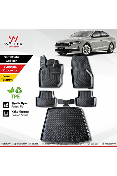 wöller Skoda Octavia Paspas Bagaj Havuzu Set 2021 2026 Arası Uyumlu 3d Ultraf...