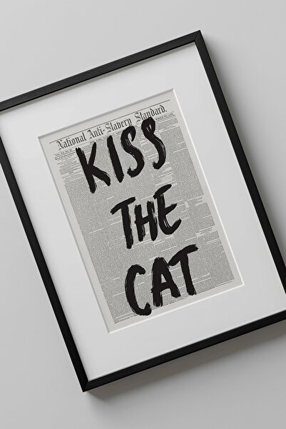 Taranist Poster - Kiss The Cat Kediyi Öp Pinterest Gazete Fon