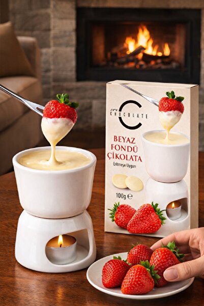 DEEMBRO Fondü Çikolatası Beyaz 100 gr 1.kalite Kuvertür Pul Çikolata Sadece Ç...