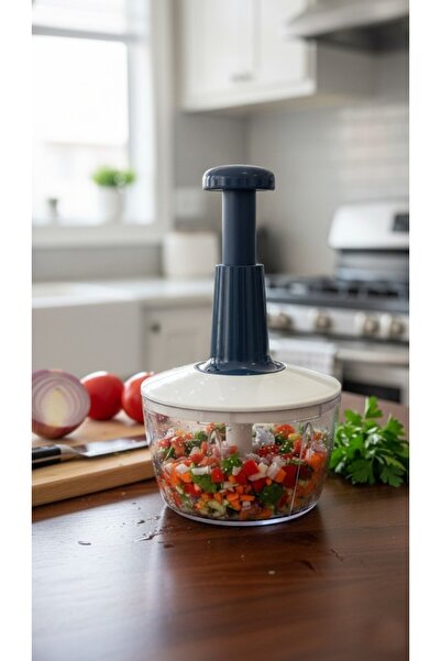 Saban مفرمة يدوية زرقاء بثلاث شفرات - قطاعة للخضروات والفواكه