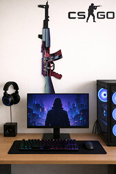 Lunarfall لعبة رمي الإطارات الخشبية المزخرفة بالنيون من Cs-go