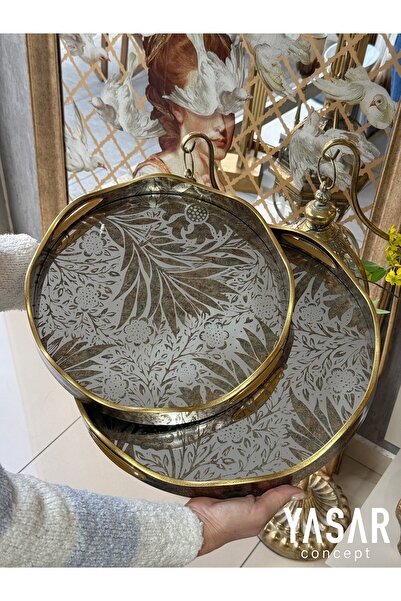 YASAR CONCEPT Velaria Mirrored Tray Set