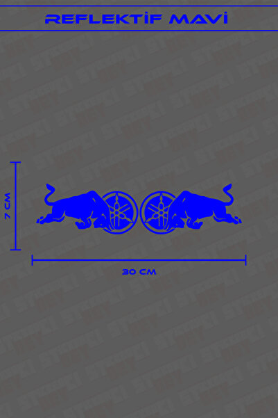 STİCKERCI BEY ملصق دراجة نارية على شكل ثور (قطع بالليزر)