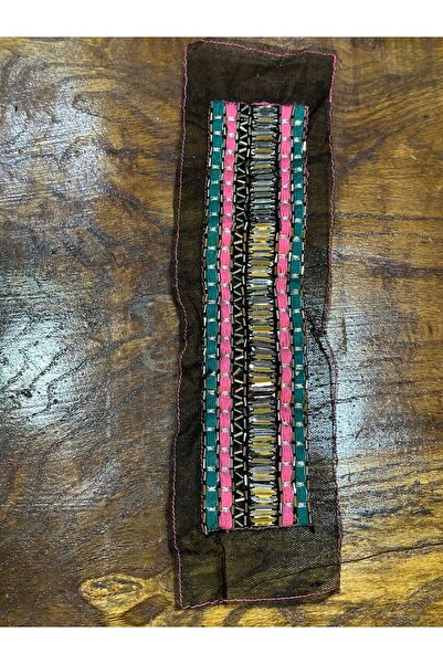 Gönülden Tasarım 24x5 Cm Boncuk İşleme Yaka Dikiş Aksesuarı