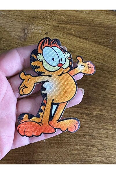 Gönülden Tasarım Απλικέ σατέν Garfield Arma που συρραπτίζεται με σίδερο, 9x7 εκ.