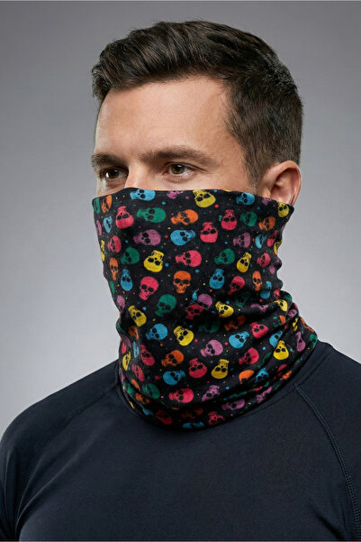 Osha Aksesuar Colorful Skull Printed Buff