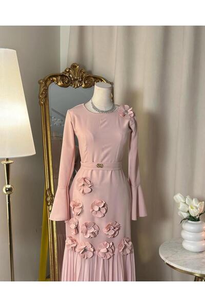 vanus fashion 5949 -فستان ميدي (لونين)