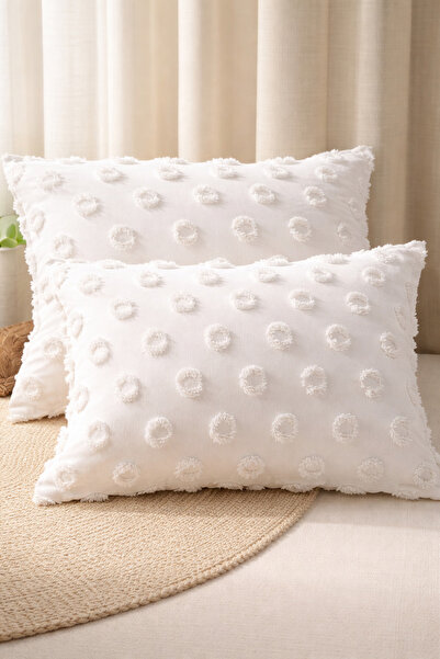 BURYAHOME غطاء وسادة على الطراز البوهيمي 2 قطعة 50x70