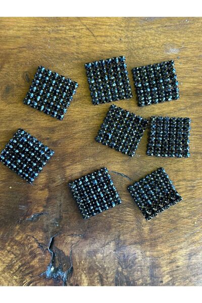 Gönülden Tasarım 8 BUC. PIATRĂ DE ZIRCON CUCEREATĂ NEGRĂ ARMĂ GEANTĂ ACCESORI...