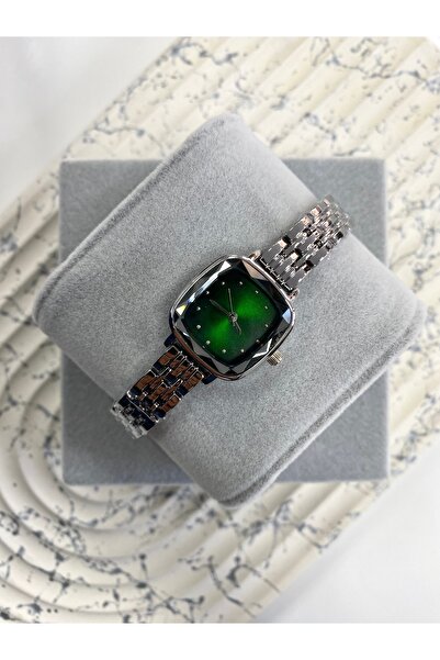 Mazzy Silver Inside Green Women's Wristwatch