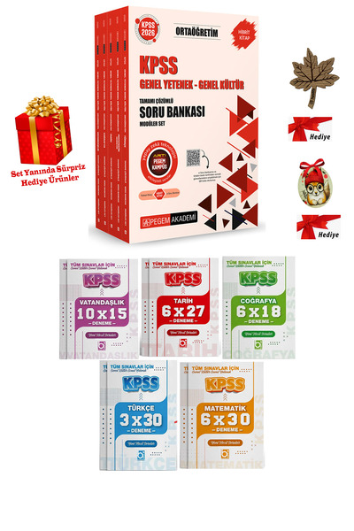 Pegem Akademi Yayıncılık 2026 Ortaöğretim KPSS GYGK Pegem 5li Soru Bankası ve...