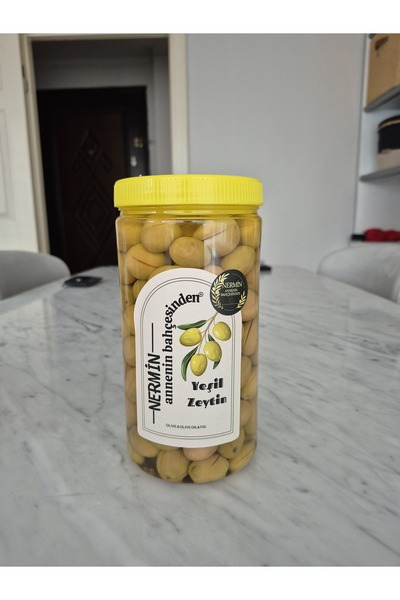 NERMİN Yeşil Zeytin Domat Çizik 1 Kg.