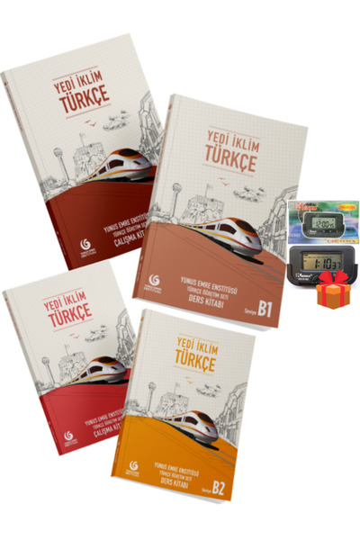 Yunus Emre Enstitüsü Seven Climates Turkish Teaching Set (B1 - B2) Textbook a...