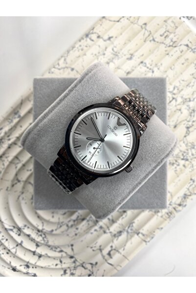 Coliseum Round Inside White Black Men's Wrist Watch