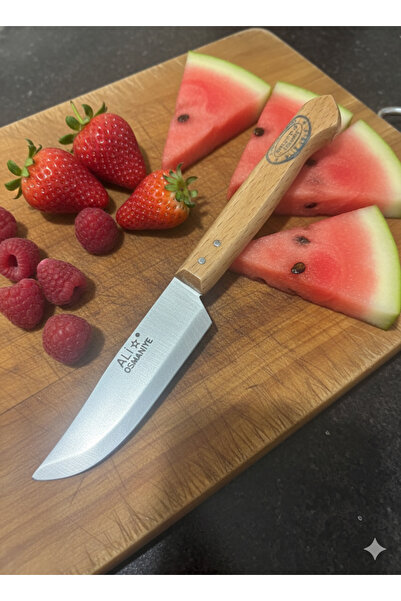 ALİBEYAVM Bıçak Meyve Bıçağı Doğal Ahşap Saplı Meyve Bicagi Çeyizlik Tek 1 Ad...