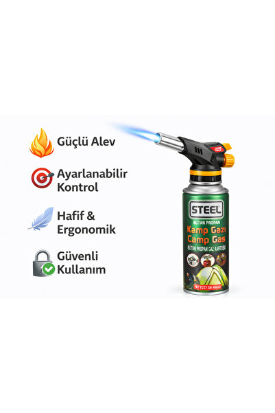 Janissary Profesyonel Pürmüz Başlığı + 1 Adet Butan/Propan Kamp Gazı | Ayarla...