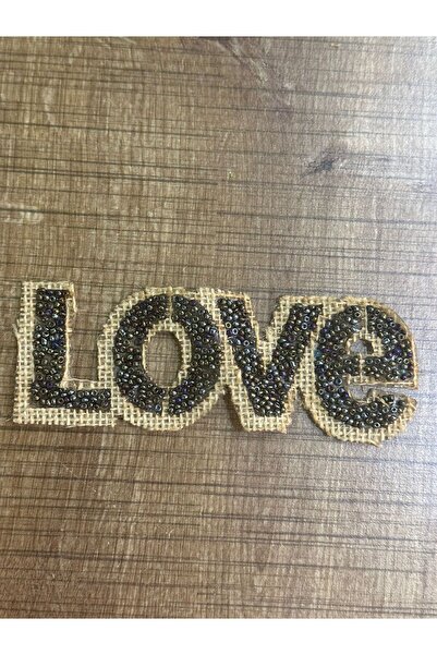 Gönülden Tasarım 14x4 cm peglani kamen B Sa perlama ljubavni grb crne boje