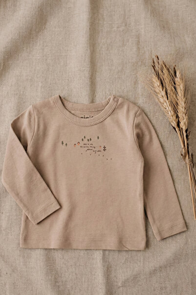 Cigit Tricou sezonier imprimat 0-4 ani Stone