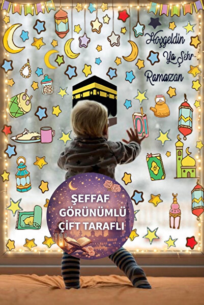 Kt Grup Ramazan Ayı Temalı Çİft Taraflı Cam Duvar Süsleri Hoşgeldin Ramazan S...