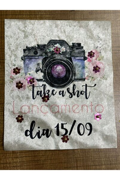 Gönülden Tasarım 24x20 εκ. Βελούδινη παγιέτα με χάντρες κεντημένη απλικέ ραπτ...