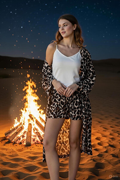 Aydoğan طقم نسائي صيفي مكون من 3 قطع مع شورت وقميص نوم