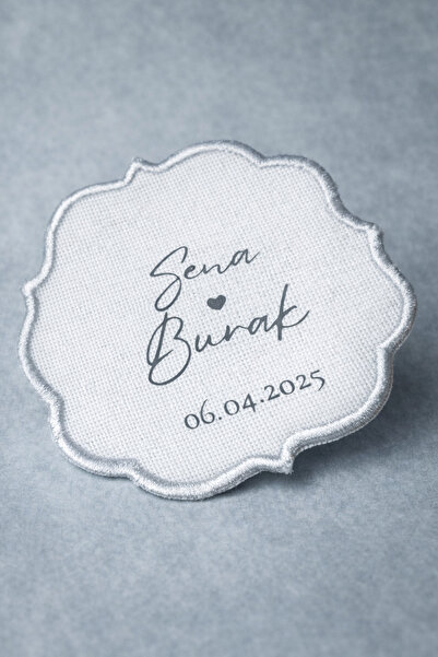 cutart Kişiye Özel Söz Mendili, Gümüş Damat Kahvesi Mendili