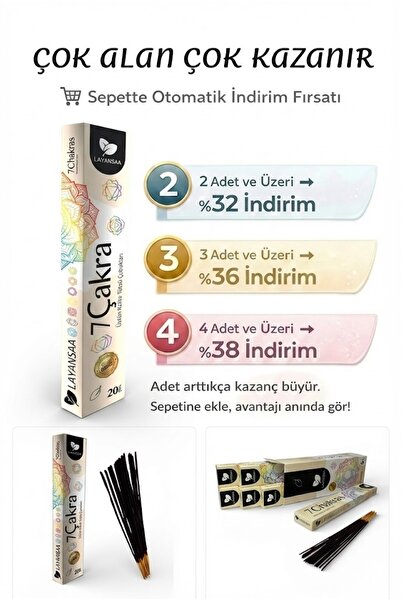 Layansaa 7 Çakra Tütsüsü | Enerji Dengeleyici Doğal Tütsü