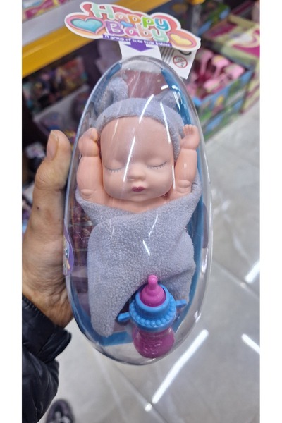 TOHA Uykucu Yumurta Bebek Biberonlu | Şeffaf Yumurtada Oyuncak Bebek | Mini U...