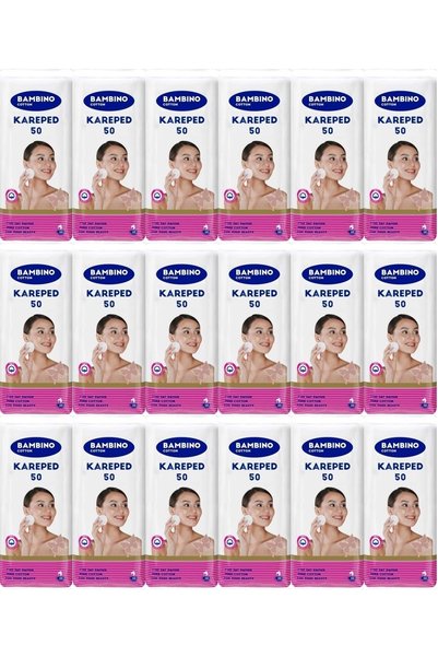 Bambino Cotton Square Makeup and Baby Cleaning Cotton 900 Pieces (Square Size...