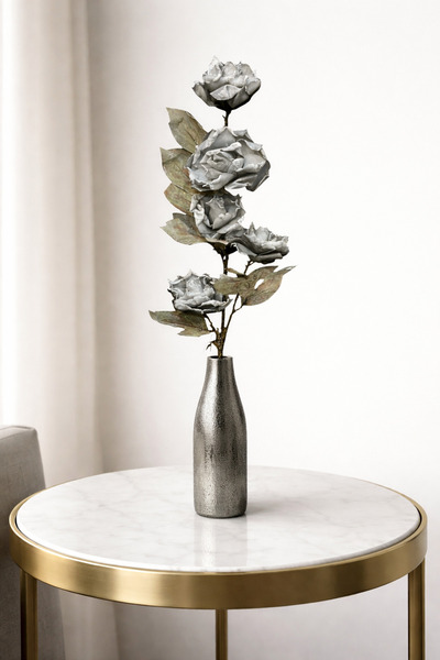 MAKİ DEKOR YAPAY LÜKS EVA MANOLYA 5 BAŞLI DAL 102 CM BOYUNDA DEKORATİF VAZO Ç...