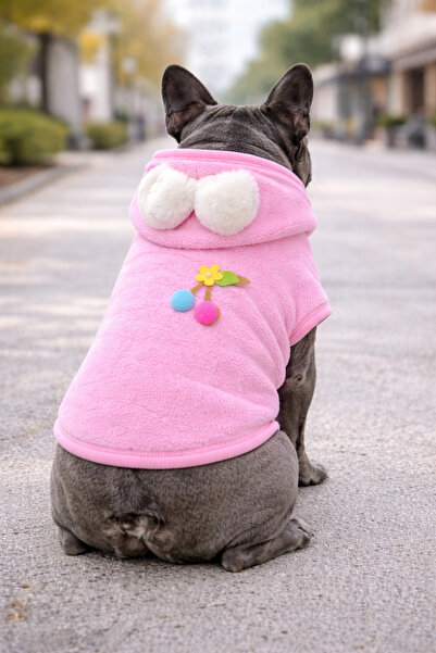 GedyCo Pink Premium Peluş Orta Irk Köpek Sweatshirtü (8 kg-20 kg arası köpekl...