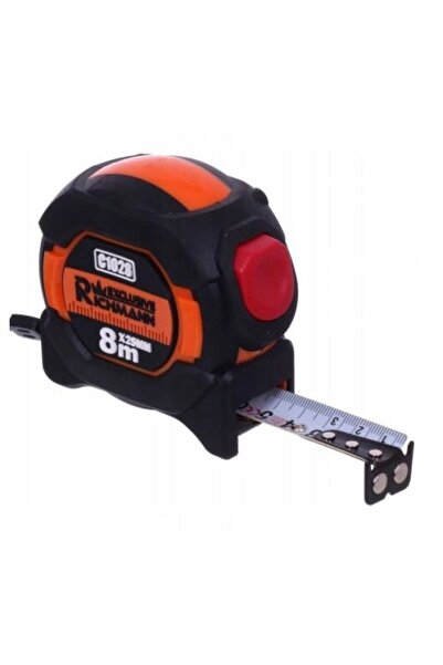 richmann Ruletă magnetică cu oprire automată, 8 m x 25 mm, inscripționată dub...