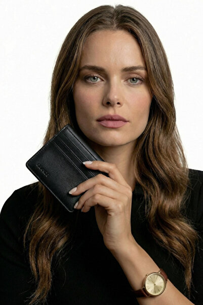 Grande Genuine Leather Black Card Holder - Slim and Stylish Design