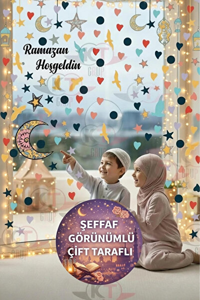 Kt Grup Ramazan Ayı Temalı Cam Duvar Süsleri Çift Taraflı Sticker Seti