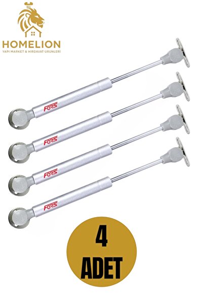 HOMELION 4 ADET Fors 100N Gri Dolap Kapak Pistonu – Amortisörlü Hidrolik Dest...