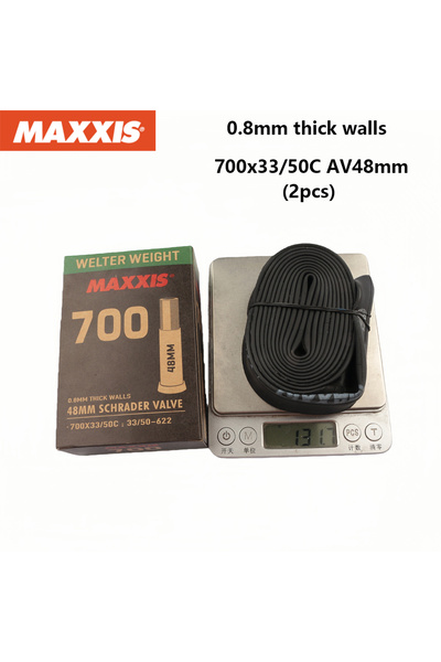 Choice أنبوب داخلي للدراجة MAXXIS WELTER WEIGHT مقاس 700x33-50 AV48 x2 قطعتان...