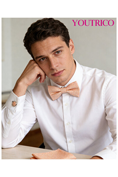 Youtrico 3PCS Bow Tie, Handkerchief Cufflink Set (Handmade)Men/Women Parties,...