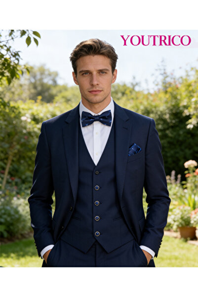 Youtrico 3PCS Bow Tie, Handkerchief Cufflink Set (Handmade)Men/Women Parties,...