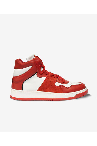 Greyder Erkek Kırmızı Beyaz Hakiki Deri Sneaker Bot 3K1SB75175