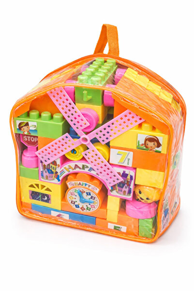 DmarQa مجموعة بناء منزل طاحونة هوائية للأطفال مع حقيبة حمل – لعبة بناء تعليمي...