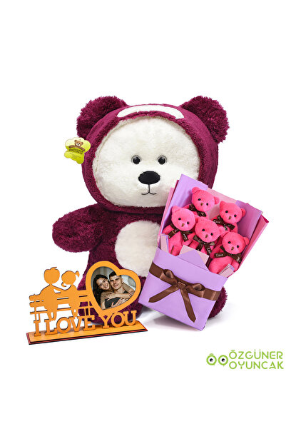 Özgüner Oyuncak Anlamlı ve Romantik Hediye Seti – 90 cm Peluş Ayı + Dekoratif...