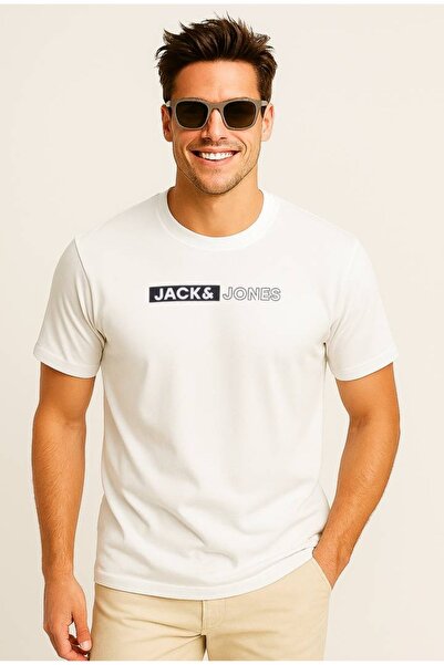 Jack & Jones Jjecorp Logo Tee Play SS O-Ausschnitt Weiß