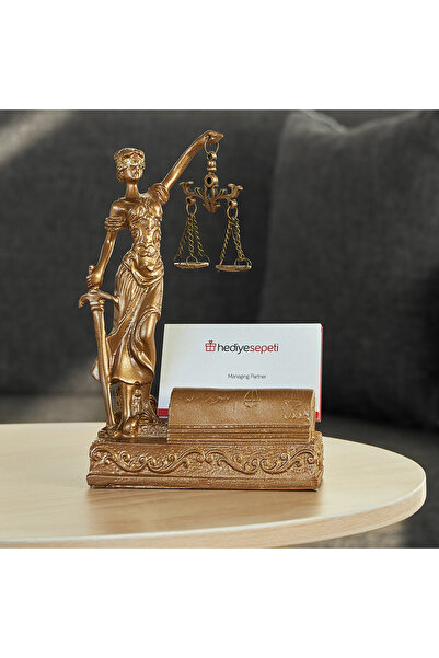 Hediyesepeti Avukat Ofisine Hediye Adalet Terazisi Heykeli Dekoratif Biblo 18...