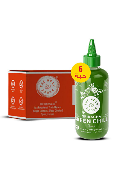 The Holy Sauce ذا هولي صوص كرتون صلصة سيراتشا فلفل أخضر 300 جم × 6 عبوات