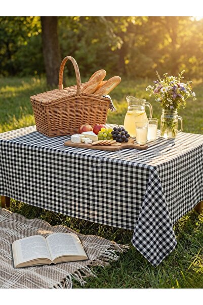 Komana Art Piti Kareli (pötikare) Sofra Bezi, Masa Örtüsü, Piknik Örtüsü, Çok...