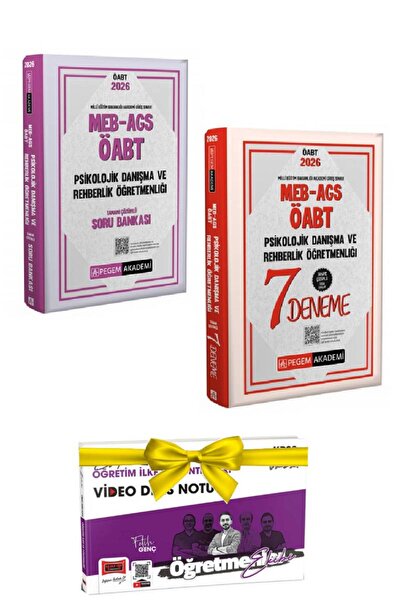 Pegem Akademi Yayıncılık 2026 Pegem MEB AGS ÖABT Psikolojik Danışmanlık ve Re...