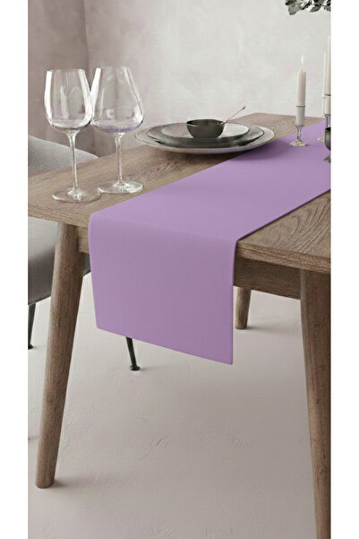 GLOMAR Lila Runner Tablecloth Water Repellent Stain Resistant Fabric Modern D...
