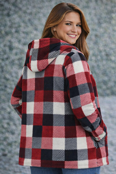 Modayase Women's Zippered Fleece Cardigan Coat