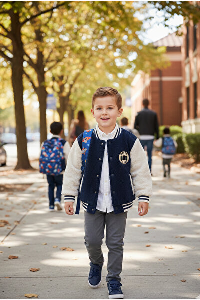 Haribo 3-8 Yaş Lisanslı Unisex Boomber Kolej Mont-Lacivert